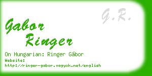 gabor ringer business card